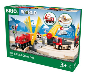 BRIO | Rail & Road Crane Set 26 pieces