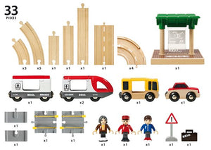 BRIO | Rail & Road Travel Set 33 pieces