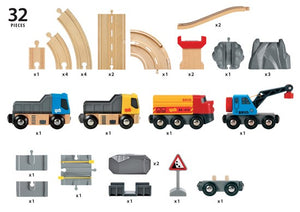 BRIO | Rail & Road Loading Set 32 pieces