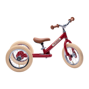 Trybike | 2 in 1 Balance Bike Red Vintage