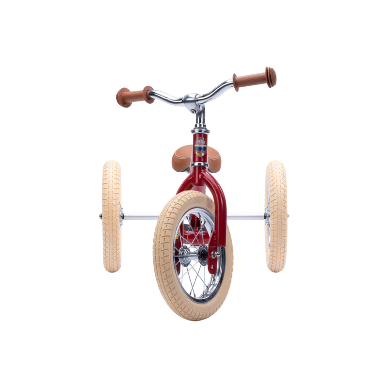 Trybike | 2 in 1 Balance Bike Red Vintage