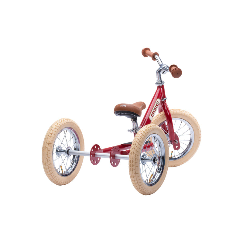 Trybike | 2 in 1 Balance Bike Red Vintage