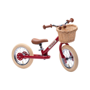 Trybike | 2 in 1 Balance Bike Red Vintage