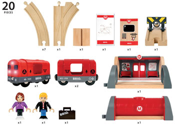 BRIO | Metro Railway Set 20 pieces