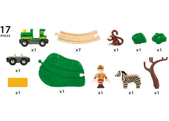 BRIO | Safari Railway Set 17 pieces