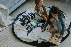 Play&Go | Worldmap and Stars - Toy Storage Bag